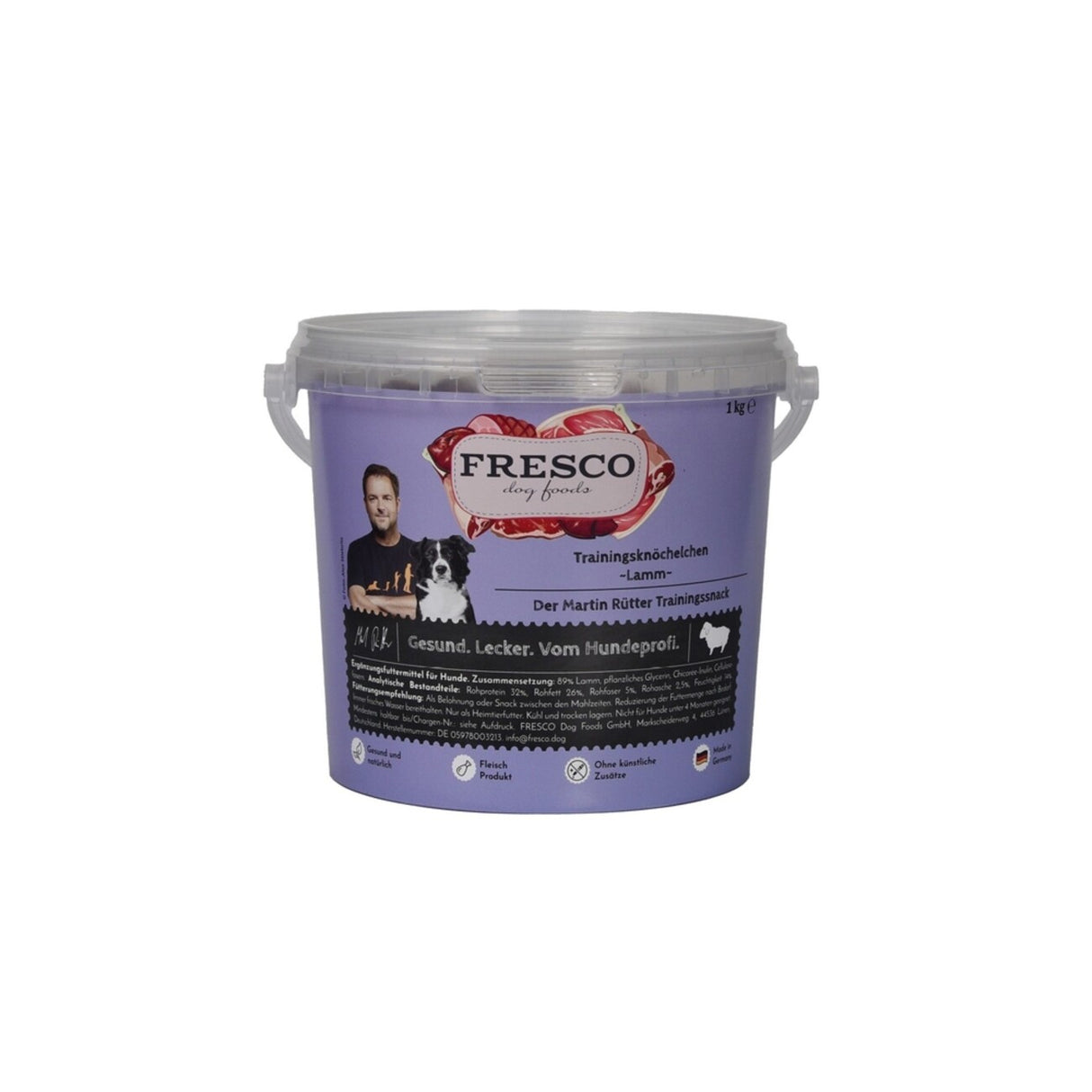 Martin Rütter Trainingsknöchelchen (1 kg) | Perfekte kleine Hundesnacks fürs Training – Lamm