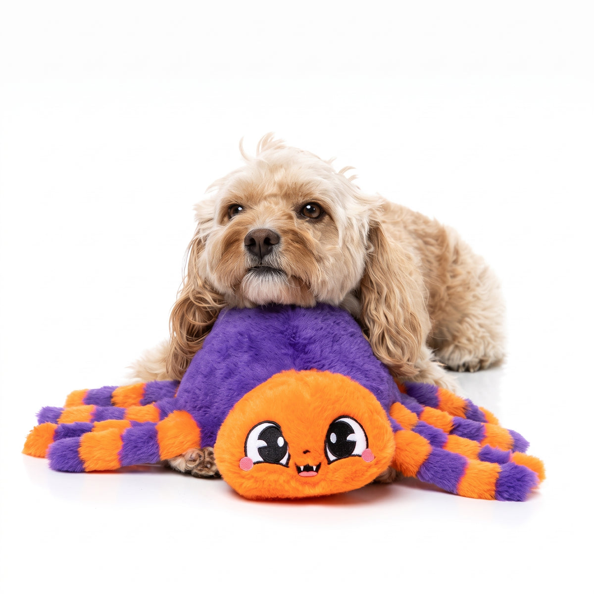 FuzzYard Tarantine the Spider – Halloween-Hundespielzeug mit Quietscher