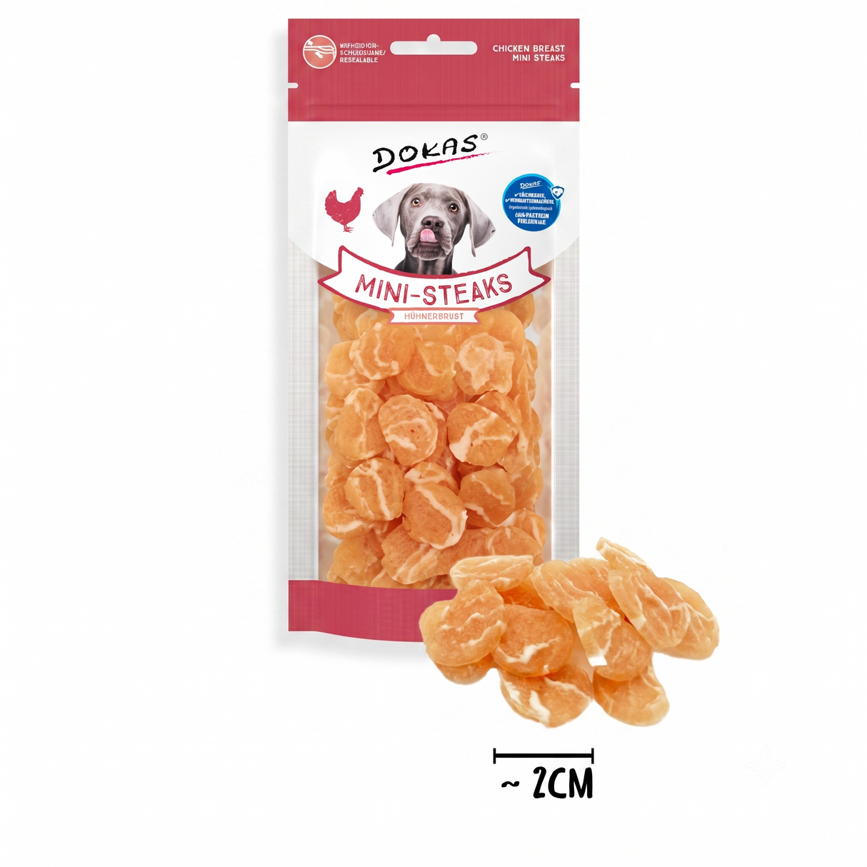 Dokas Mini Steaks Hühnerbrust für Hunde - Der leckere Snack