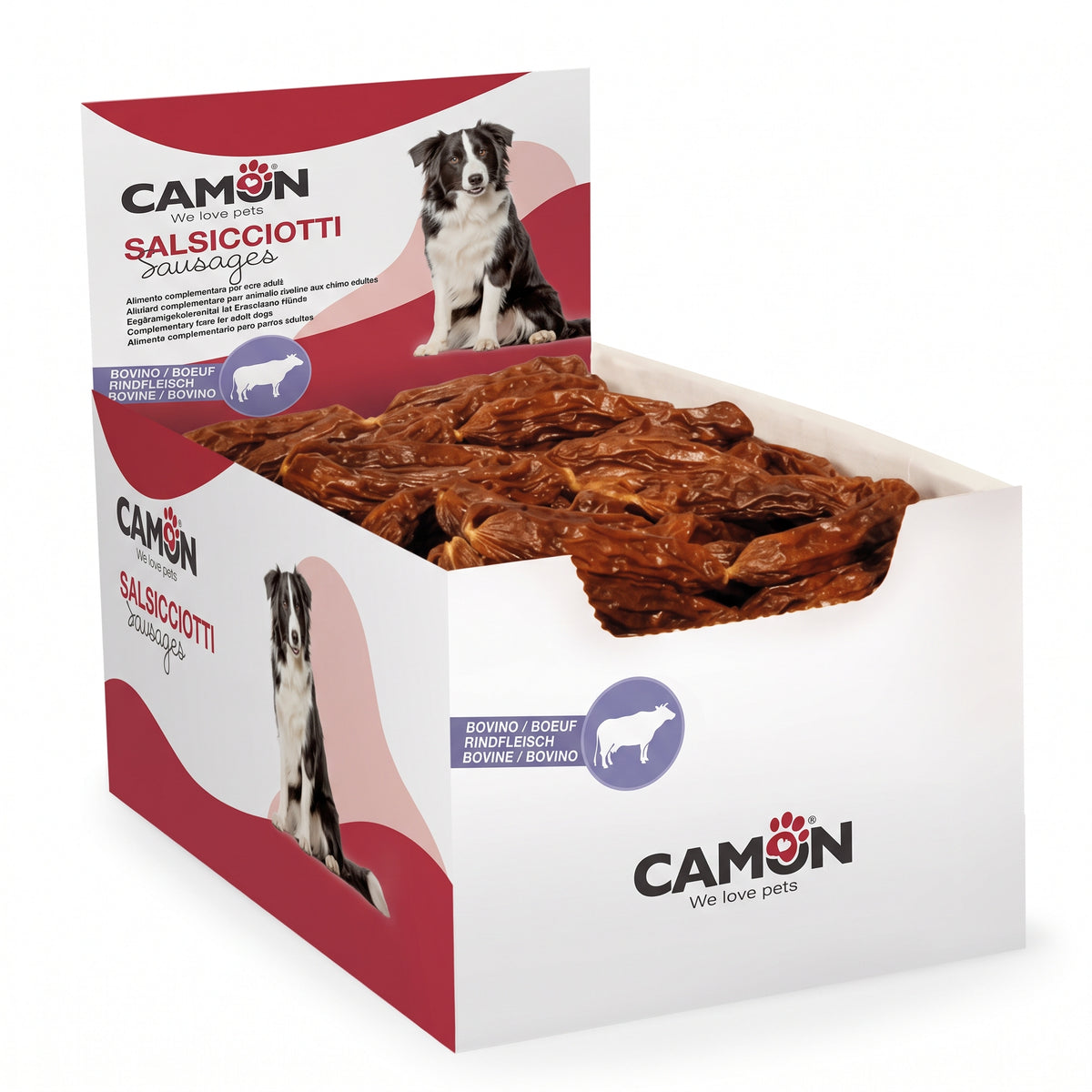 CAMON Endloswürstchen für Hunde – 200 Stück, 6,5–8 cm