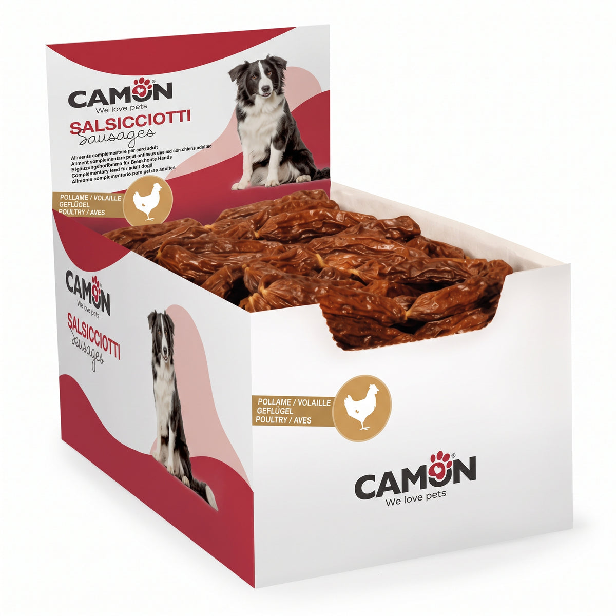 CAMON Endloswürstchen für Hunde – 200 Stück, 6,5–8 cm