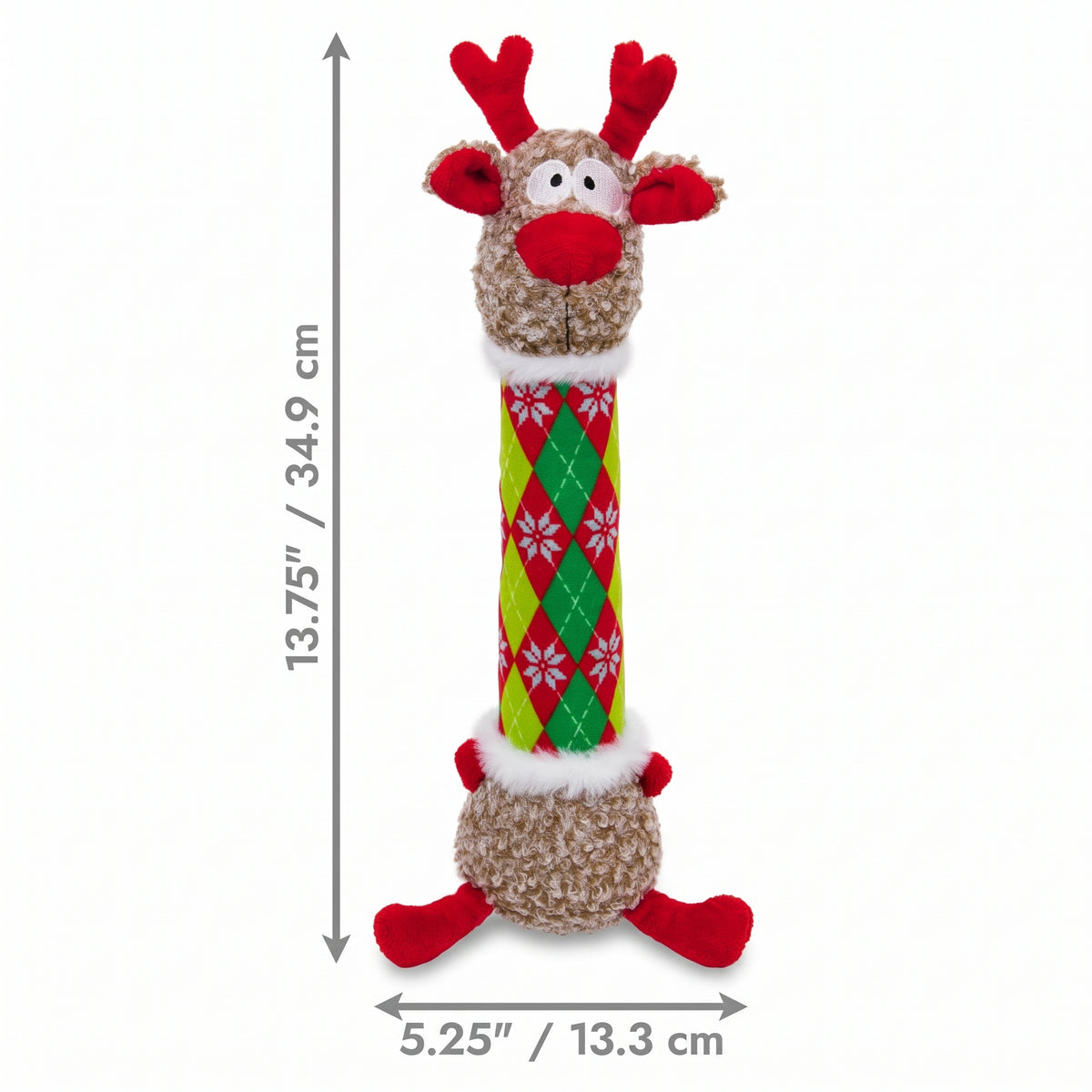 KONG Holiday Shakers™ Luvs Argyle Reindeer M – Limited Edition 2026