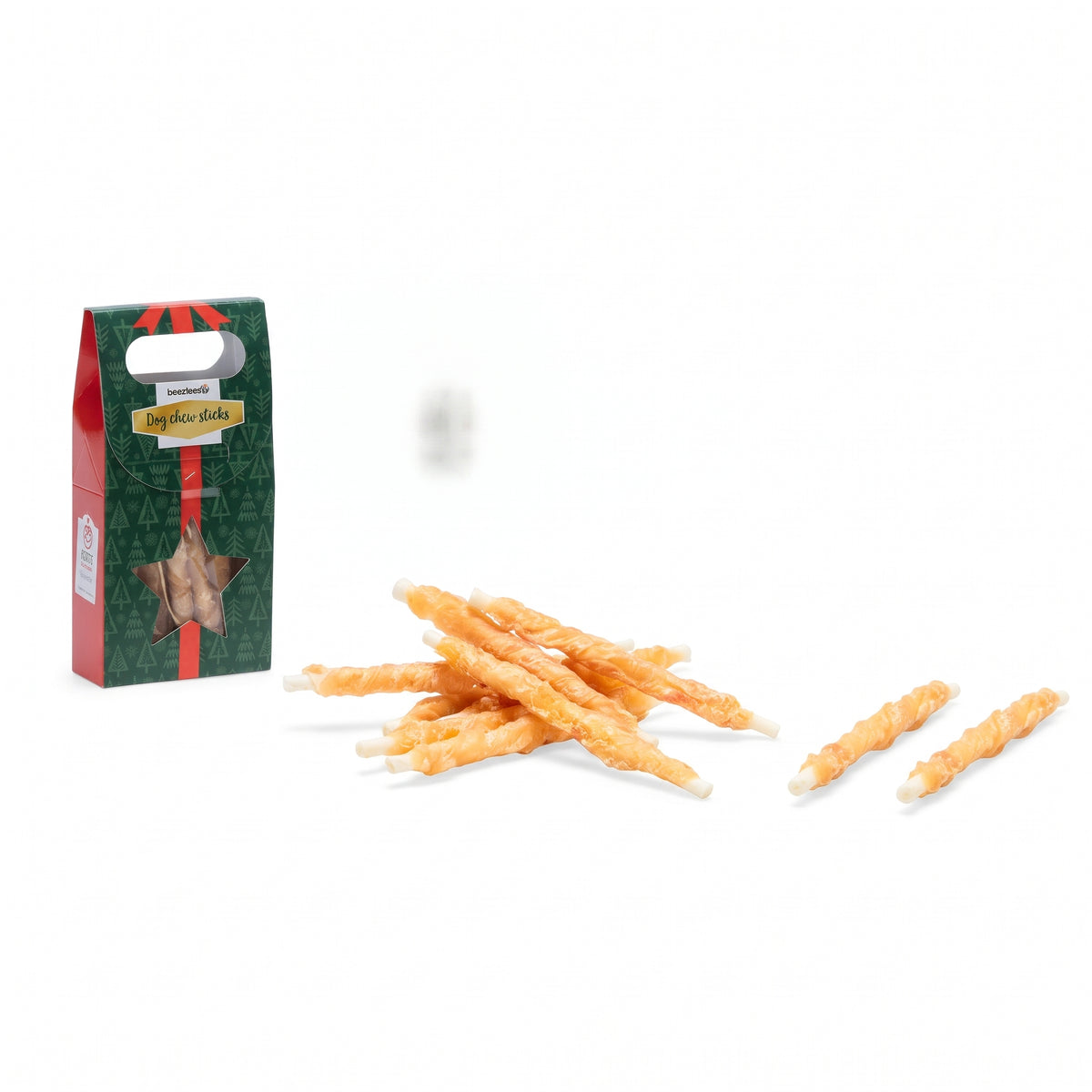 Beeztees Weihnachts-Kausticks mit Huhn, 8 Stück à 12,5 cm