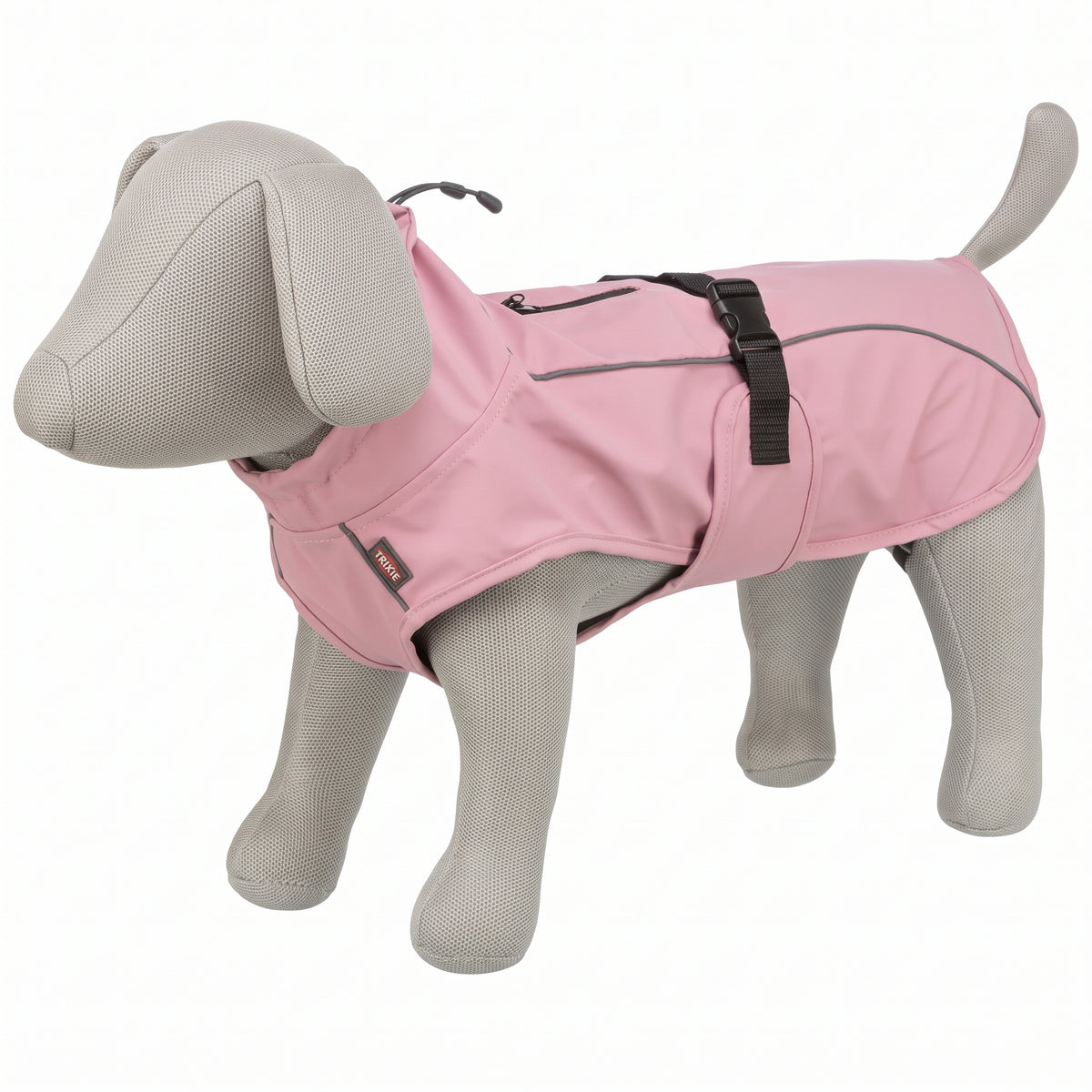 TRIXIE Hunde Regenmantel Vimy – wasserdicht, mit Bauchschutz & Reflektoren | Pink, Flieder & Orange