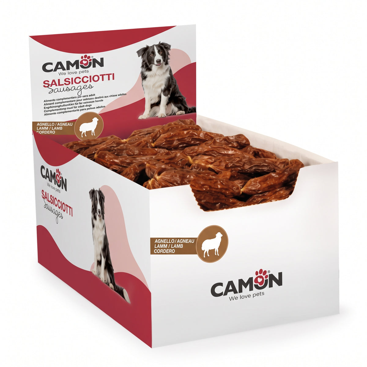 CAMON Endloswürstchen für Hunde – 200 Stück, 6,5–8 cm