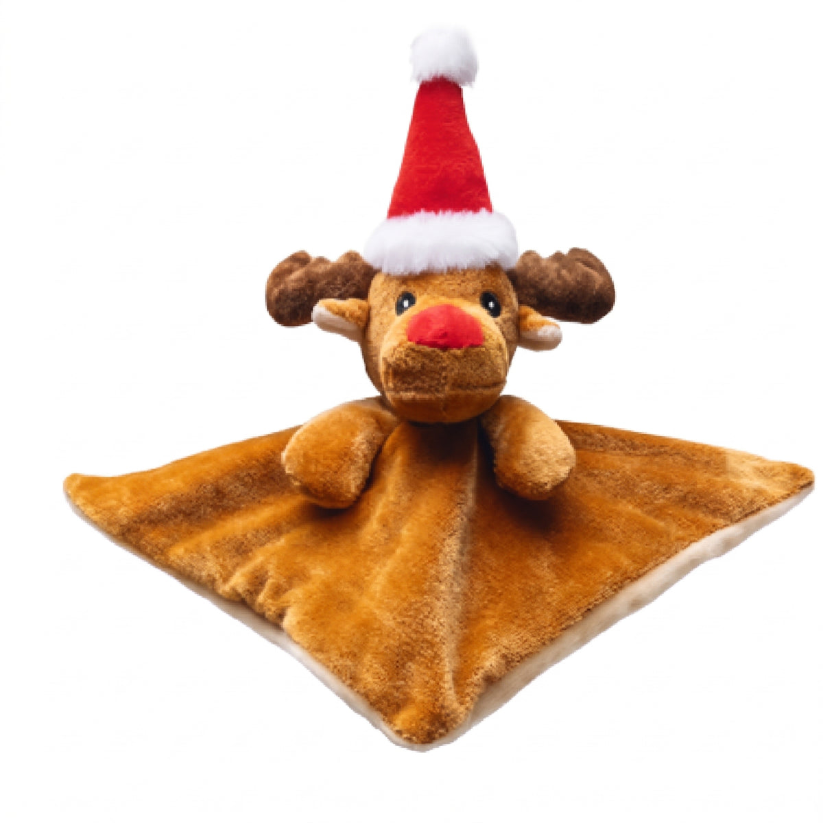 Beeztees Weihnachtskuscheltuch Rentier mit Quietscher, 21 cm