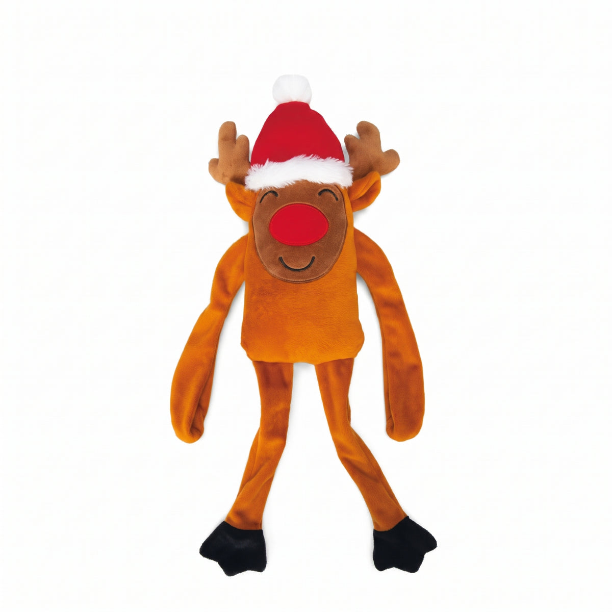 Beeztees Xmas Rentier Rudy – Hundespielzeug mit Quietscher, 45 cm