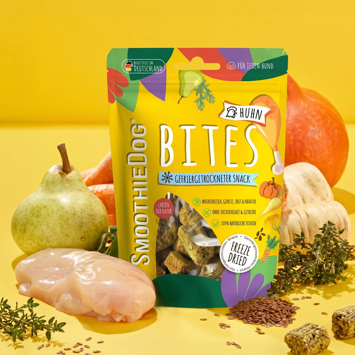 SmoothieDog Bites Huhn, gefriergetrocknete Hundesnacks 40 g