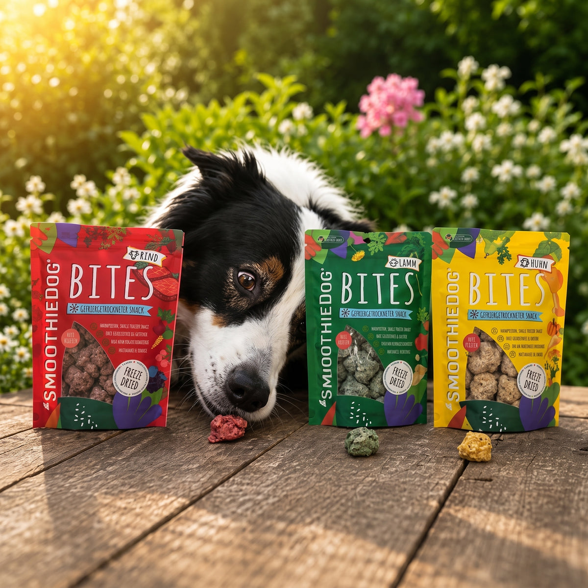 SmoothieDog Bites Klassik Paket, Hundesnacks 3 × 40 g