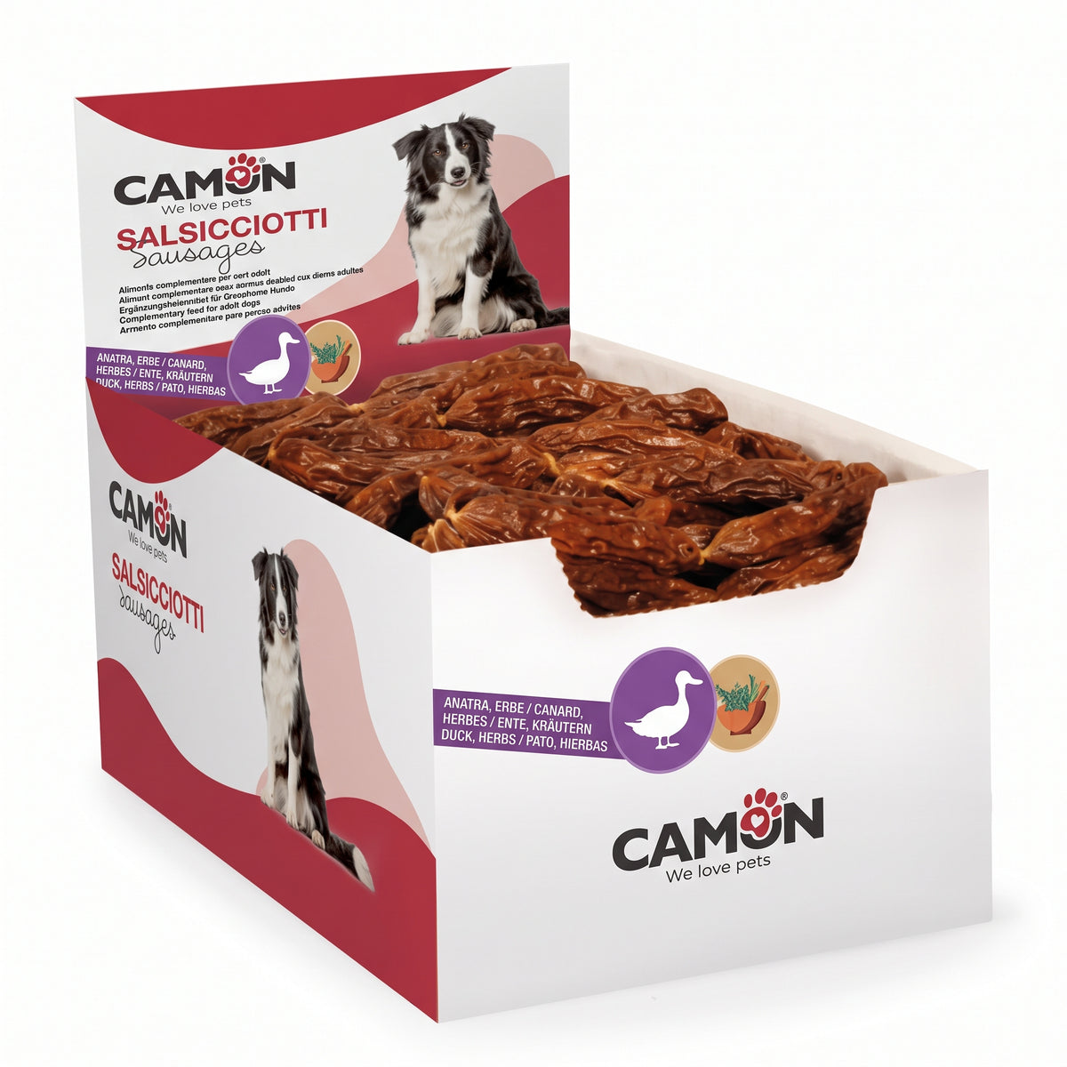 CAMON Endloswürstchen für Hunde – 200 Stück, 6,5–8 cm