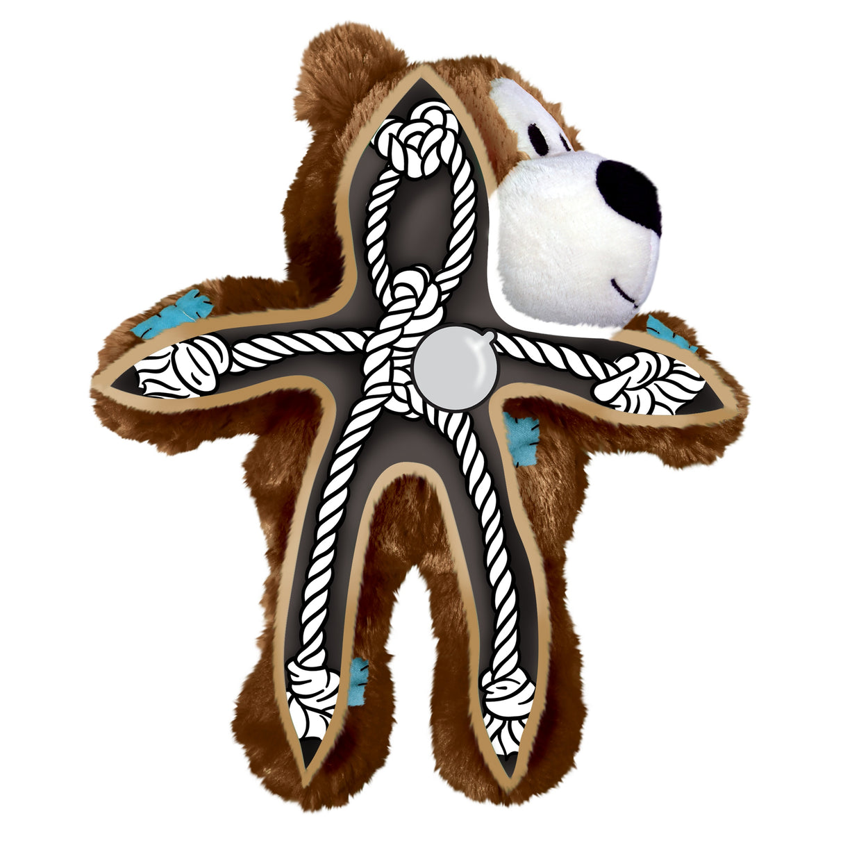 KONG Halloween Wild Knots Hexenbär – Hundespielzeug mit Knotenseil Größe M/L