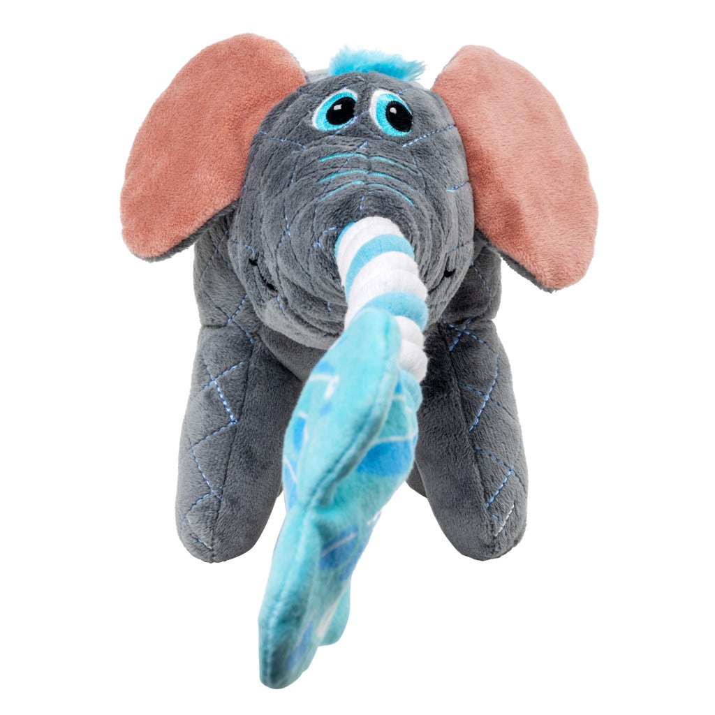 KONG Bendeez Elephant Hundespielzeug – Plüsch & Seil mit Quietscher