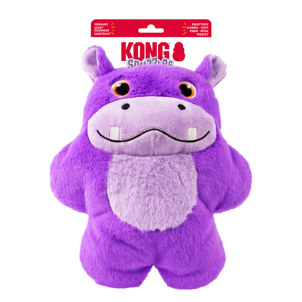 KONG Snuzzles XL Hundespielzeug – Plüsch mit Quietscher (Gorilla & Hippo)
