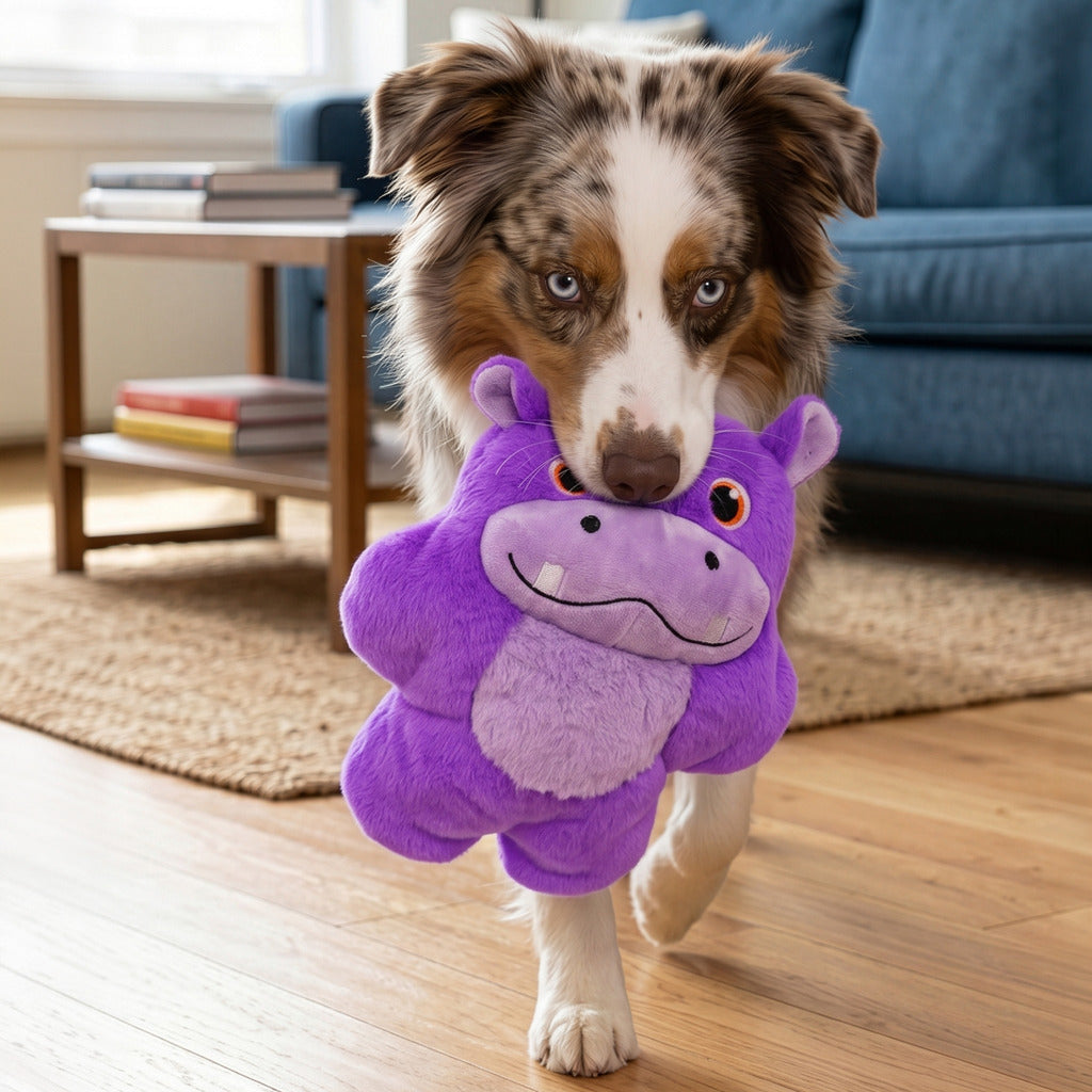 KONG Snuzzles XL Hundespielzeug – Plüsch mit Quietscher (Gorilla & Hippo)