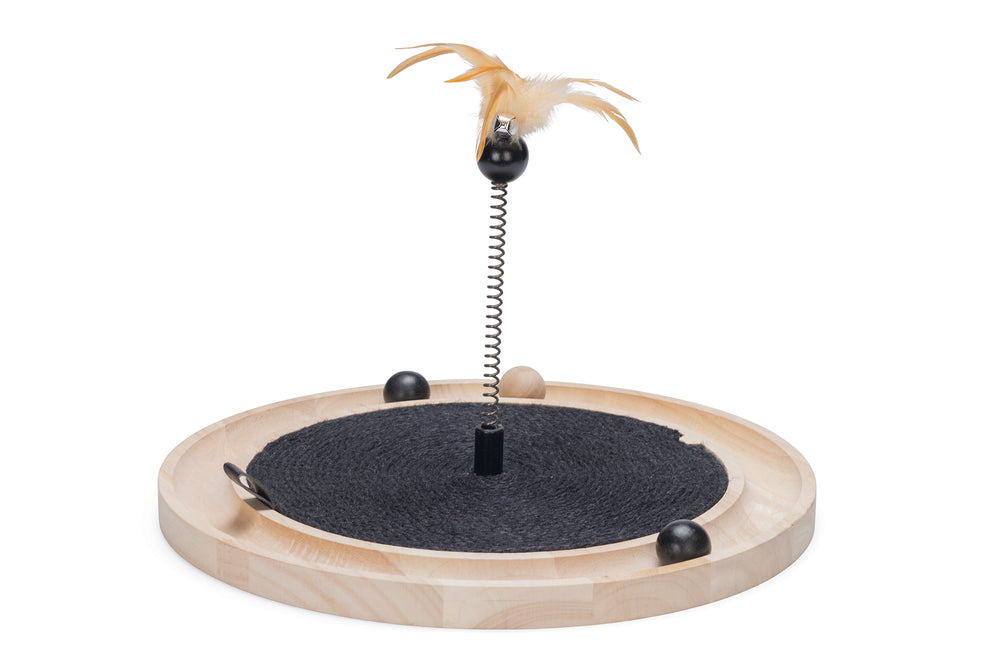 Designed by Lotte Idah – Kratzspielzeug aus Holz für Katzen
