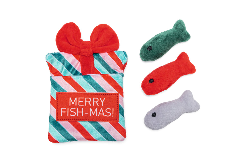 Beeztees Xmas Fish-Mas – Katzenspielzeug mit Knisterfolie