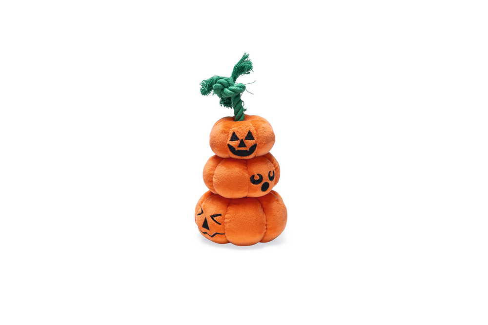 Beeztees Halloween Plüsch-Kürbis mit Seil für Hunde