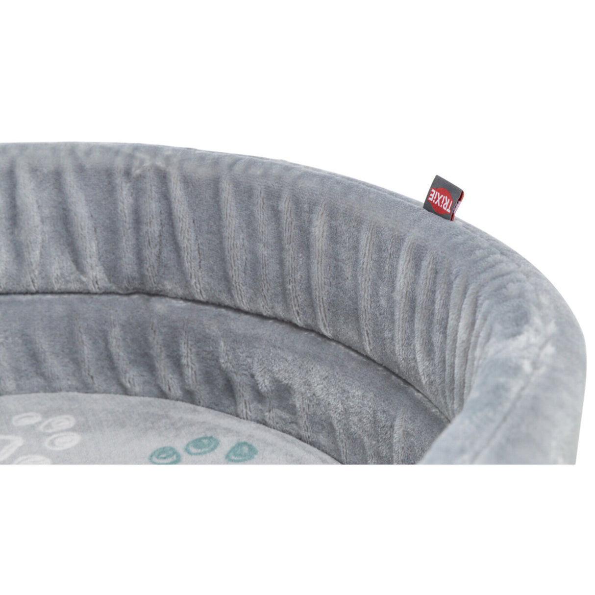 Hundebett Jimmy Softplüsch, oval, hellgrau