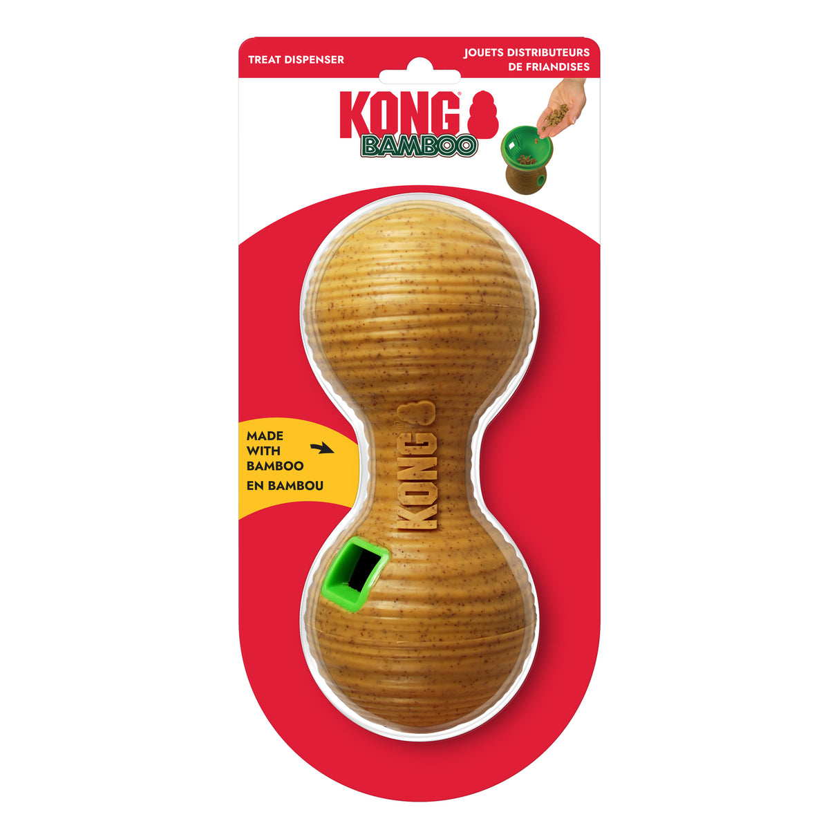 KONG Bamboo Feeder – Befüllbares Snackspielzeug für Hunde