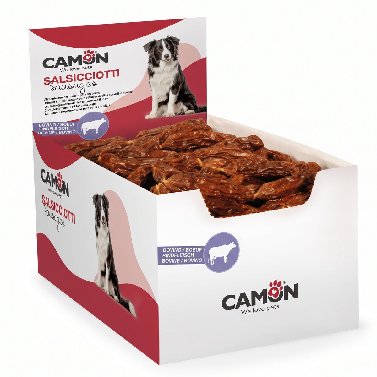 CAMON Endloswürstchen für Hunde – 200 Stück, 6,5–8 cm