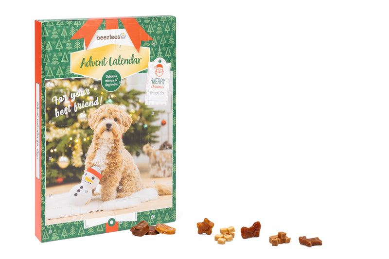Beeztees Adventskalender Paw für Hunde – 24 Snack-Überraschungen