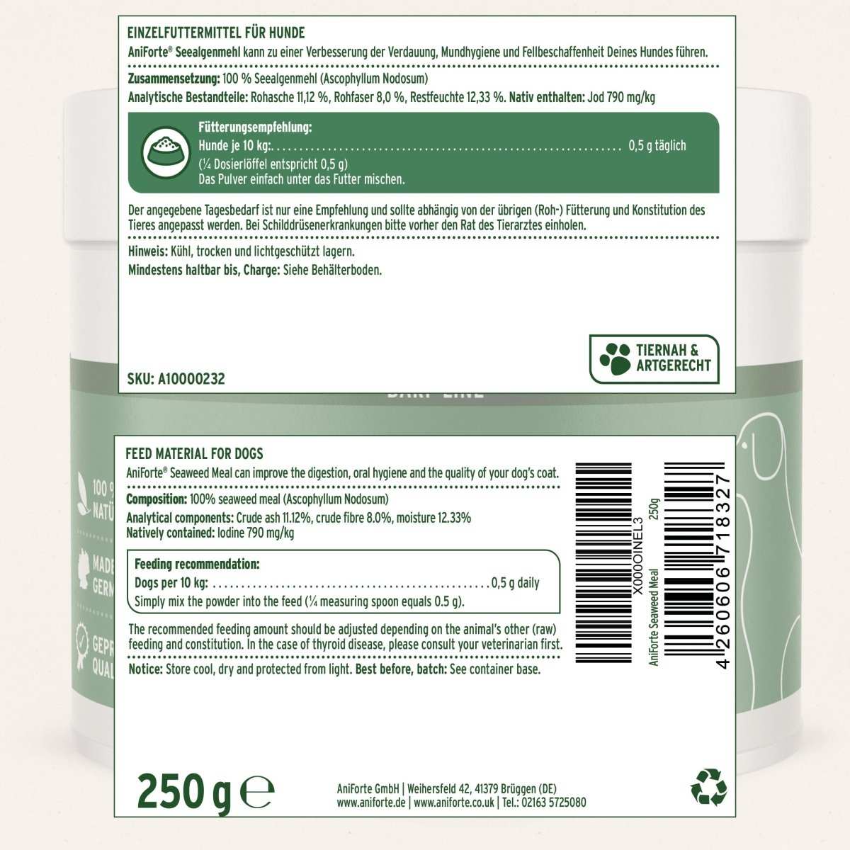 AniForte BARF-Line Seealgenmehl 250 g
