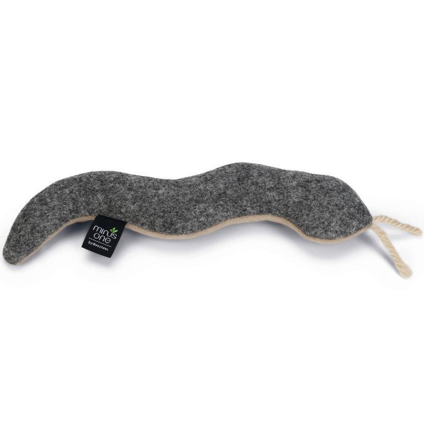 Minus One Nachhaltiges Katzen Spielzeug Schlange – 25 x 5 x 2,5 cm, grau