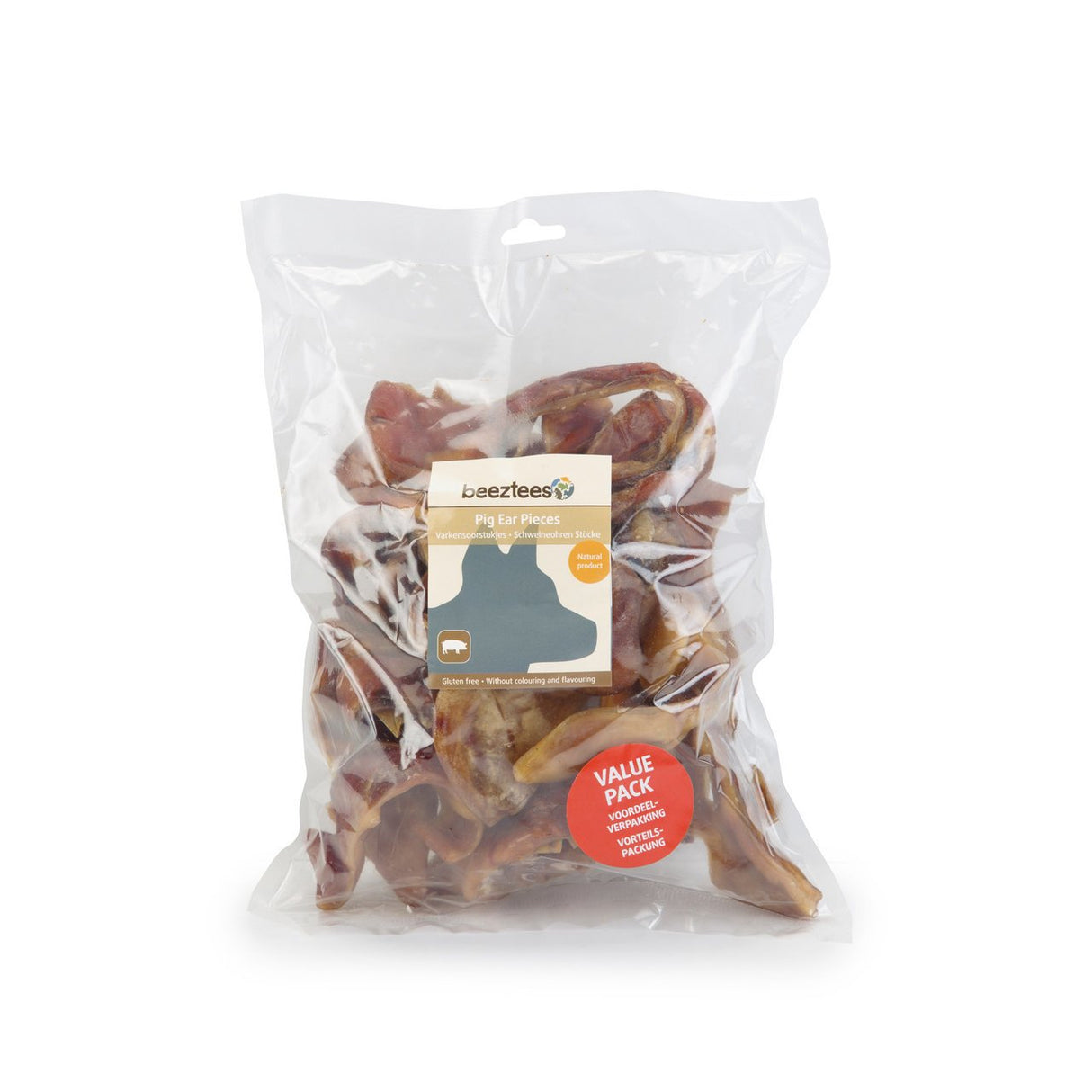 Beeztees Schweineohrstücke Hundesnack – 500 g