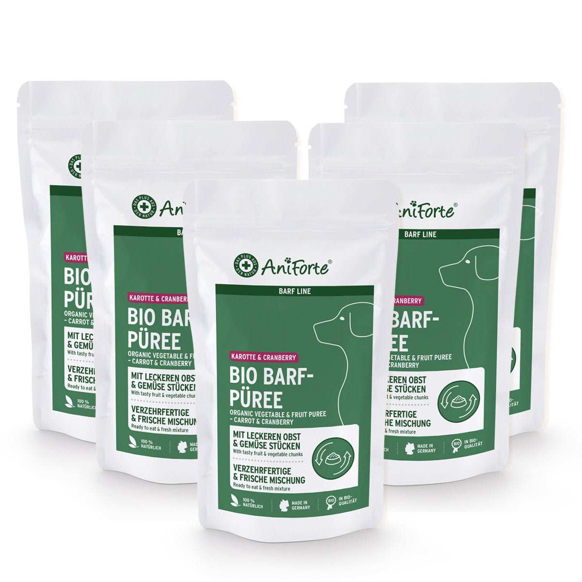 AniForte Bio BARF Püree "Karotte & Cranberry" 14 x 150 g
