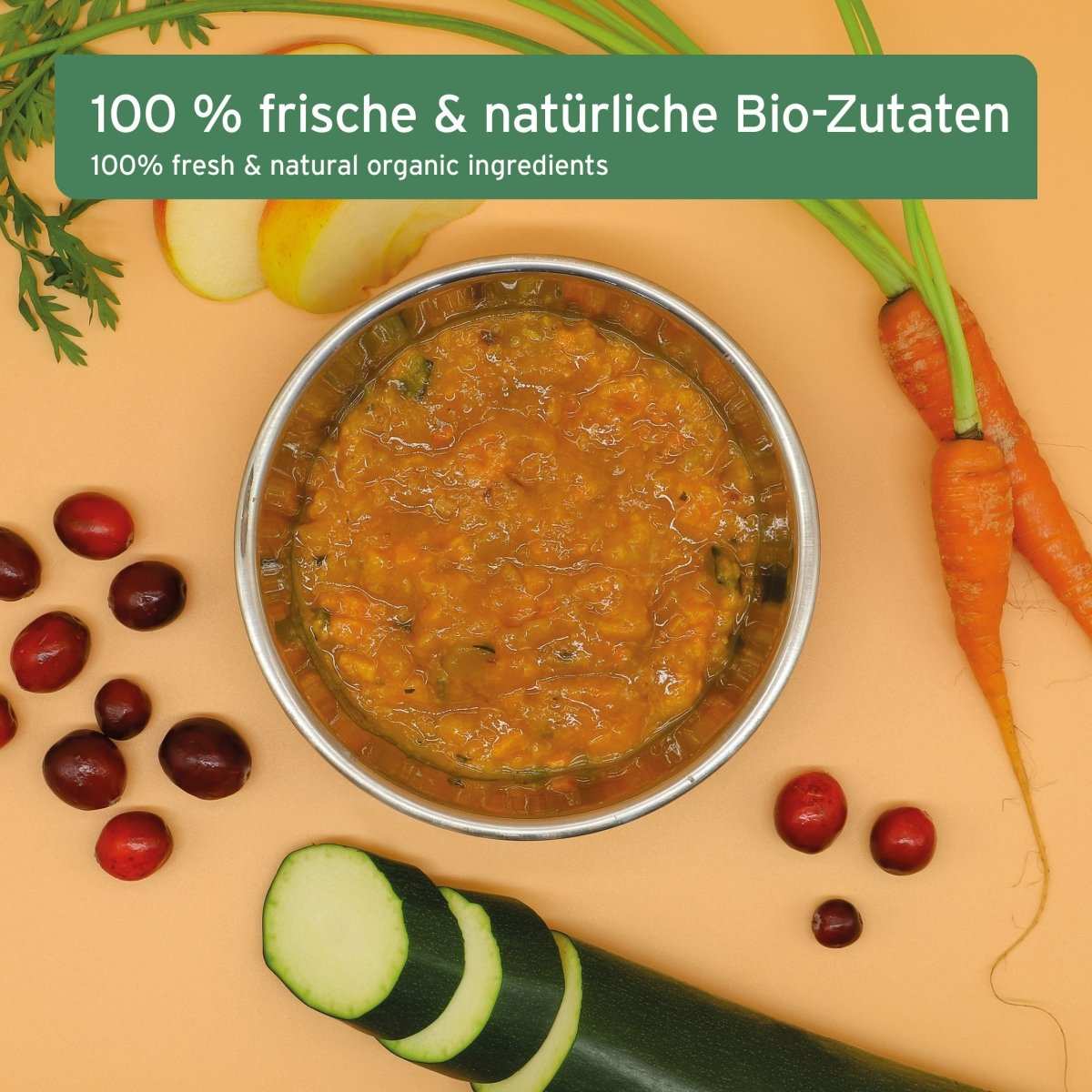 AniForte Bio BARF Püree "Karotte & Cranberry" 14 x 150 g