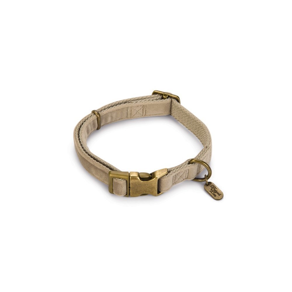 Designed by Lotte Hundehalsband Velura – grau - 20 mm, L: 35 - 50 cm
