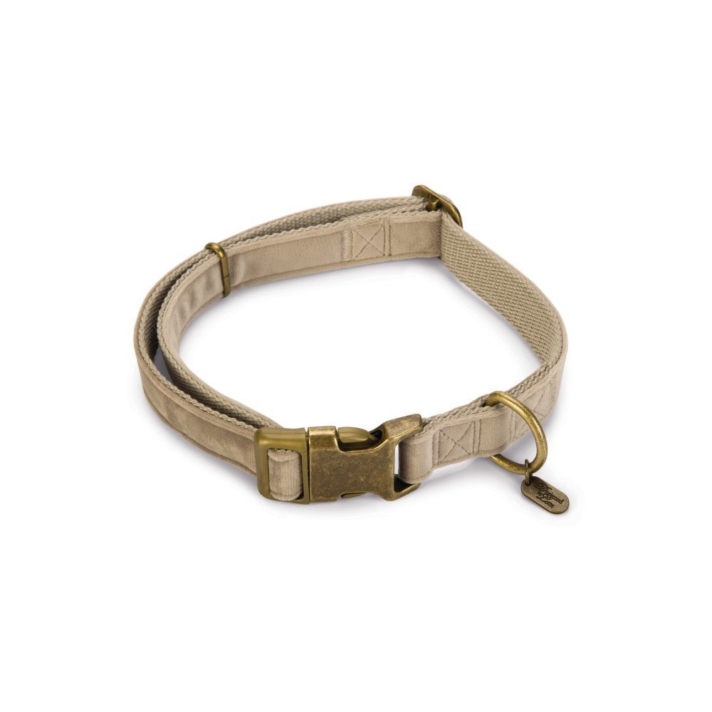 Designed by Lotte Hundehalsband Velura – grau - 25 mm, L: 48 - 70 cm
