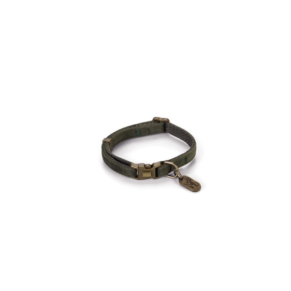 Designed by Lotte Hundehalsband Velura – grün - 10 mm, L: 20 - 30 cm