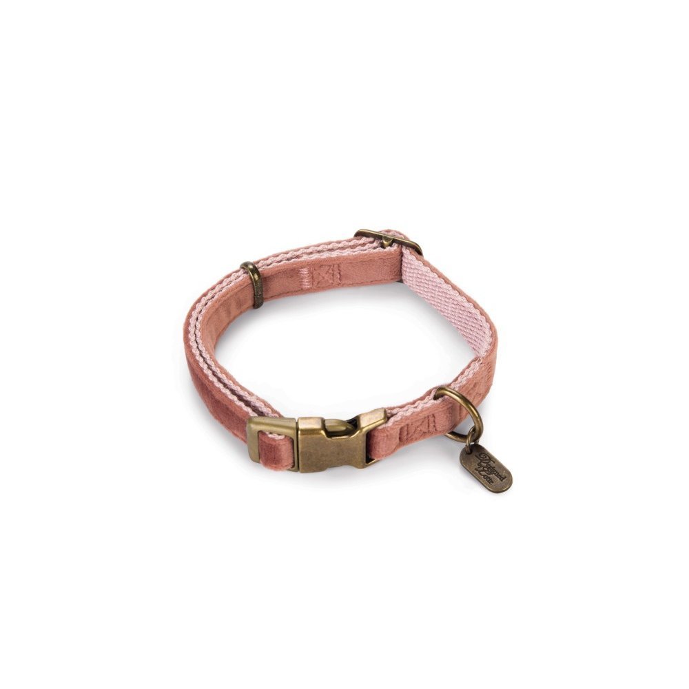 Designed by Lotte Hundehalsband Velura – pink - 15 mm, L: 26 - 40 cm