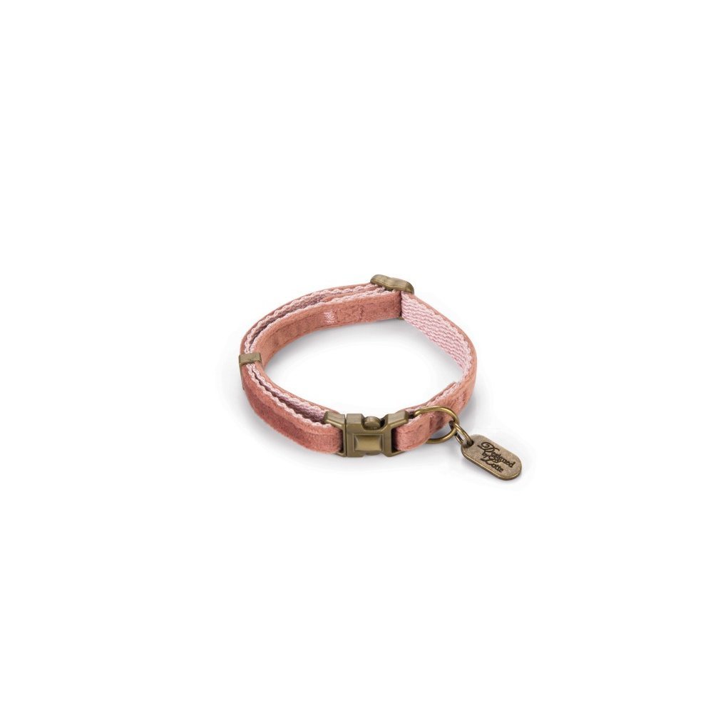 Designed by Lotte Hundehalsband Velura – pink - 10 mm, L: 20 - 30 cm