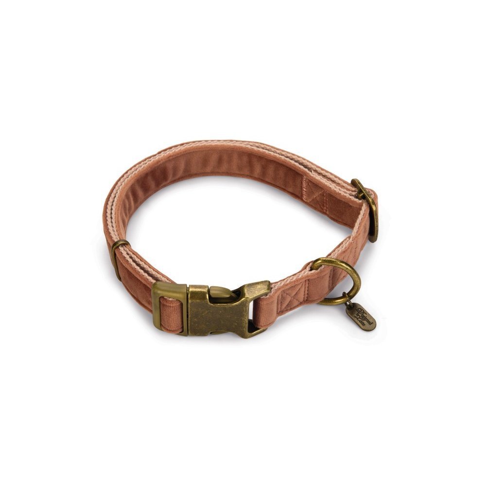 Designed by Lotte Hundehalsband Velura – pink - 25 mm, L: 48 - 70 cm