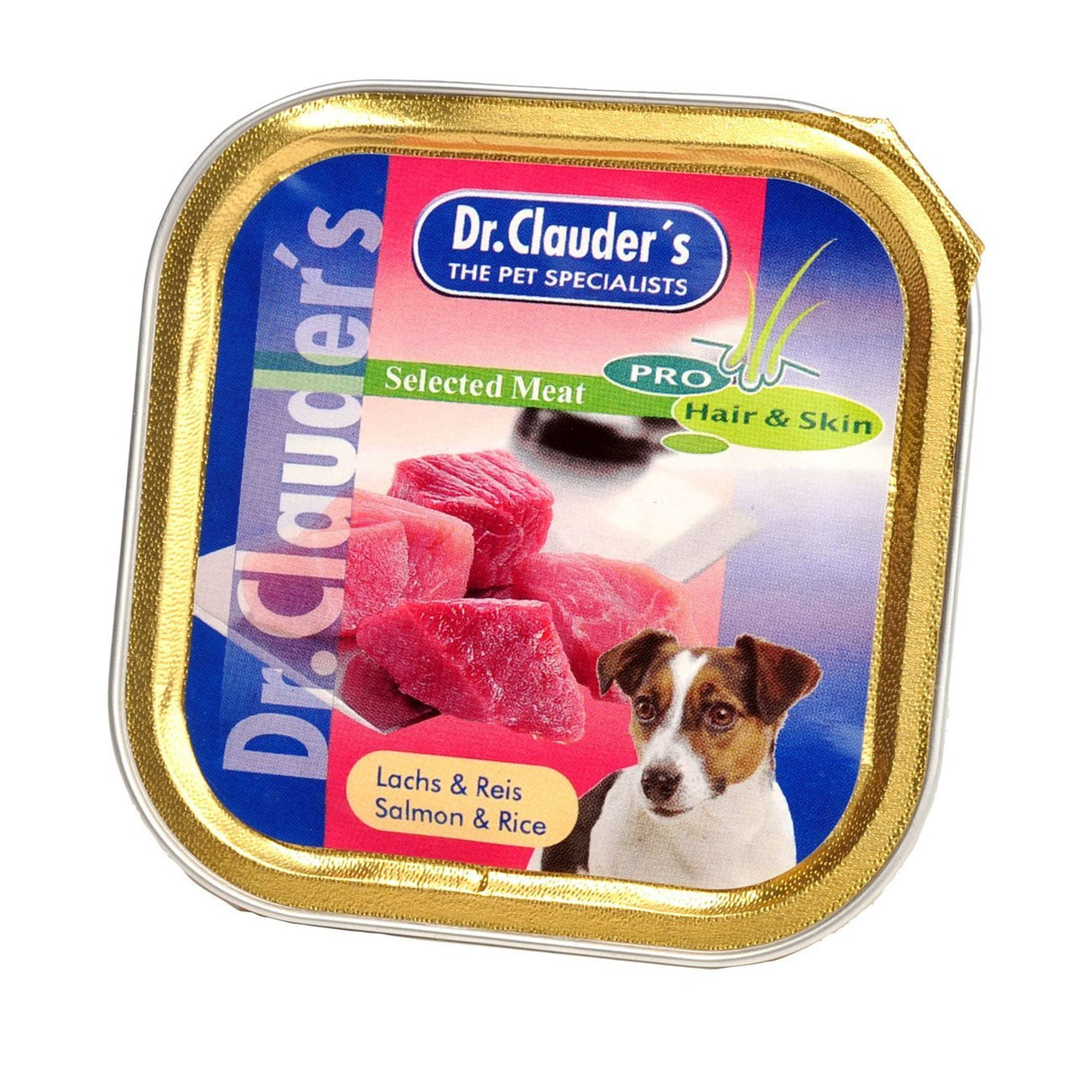 Hundenassfutter Schale Selected Meat Hair & Skin – Lachs&Reis- 30 x 100g
