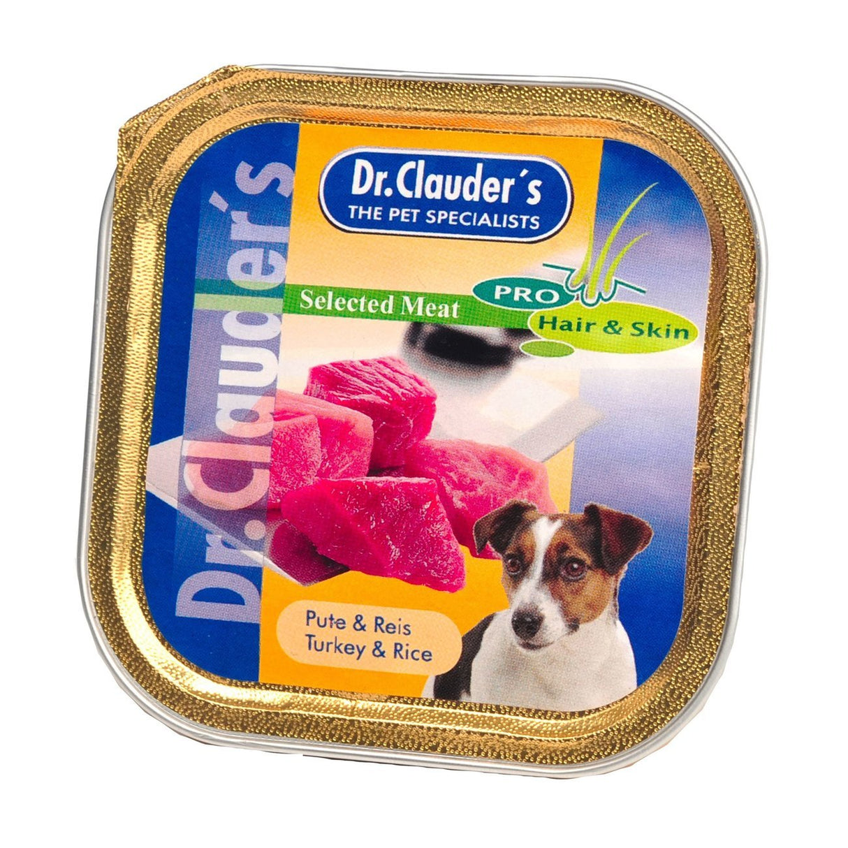 Hundenassfutter Schale Selected Meat Hair & Skin – Pute&Reis- 30 x 100g