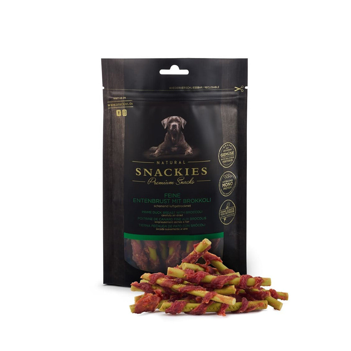 Snackies Feine Entenbrust mit Brokkoli: Dein luftgetrockneter Premium Hundesnack
