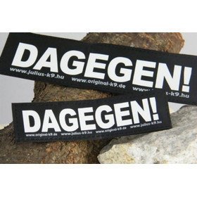 Julius K9 Logo Klettsticker klein A - F – DAGEGEN!