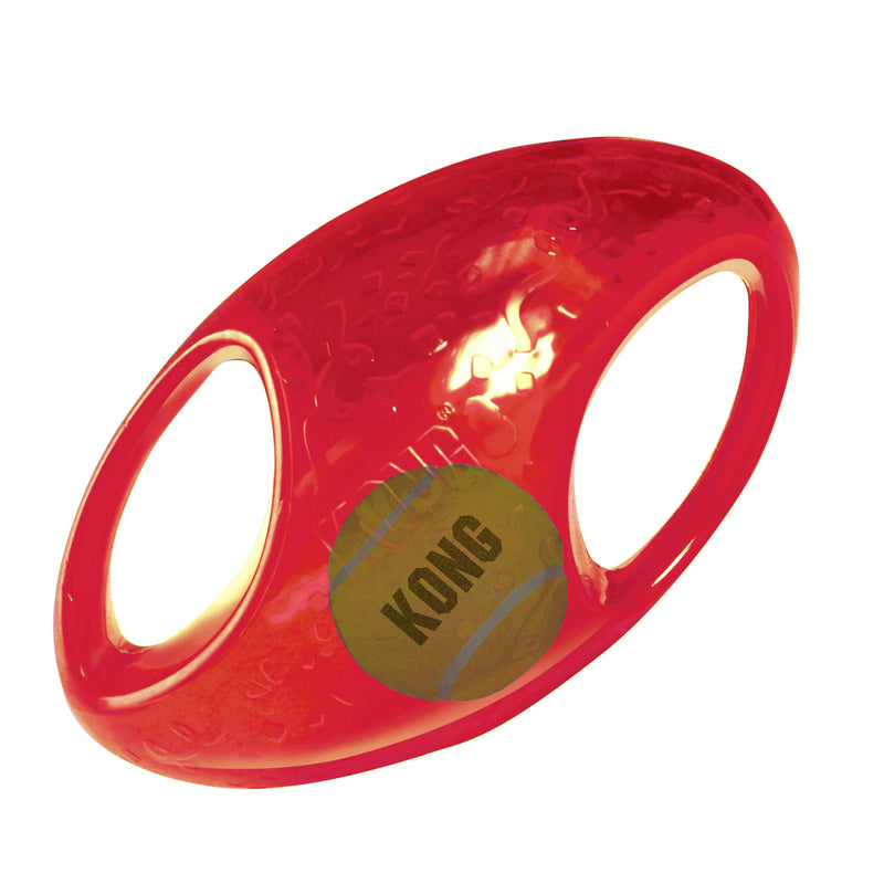 KONG Jumbler Hundespielzeug – Football, medium, 17,8 cm