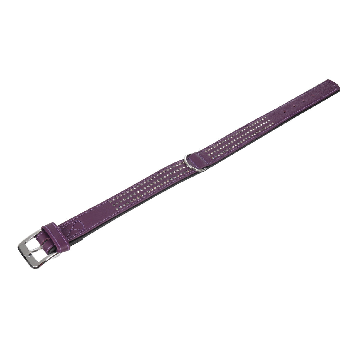 Lederhalsband Vintage mit Strass für Hunde