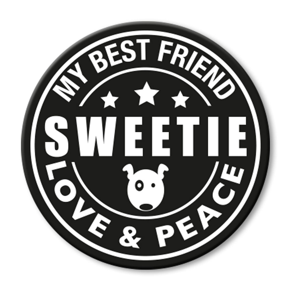 Max & Molly Cool Tags für Leinen und Geschirre – für L-XXL Geschirre - Sweetie (rund)