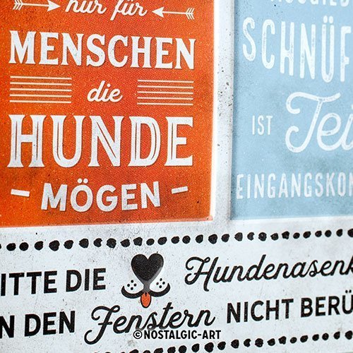 Nostalgic-Art Hunde-Haushalt Regeln, Blechschild