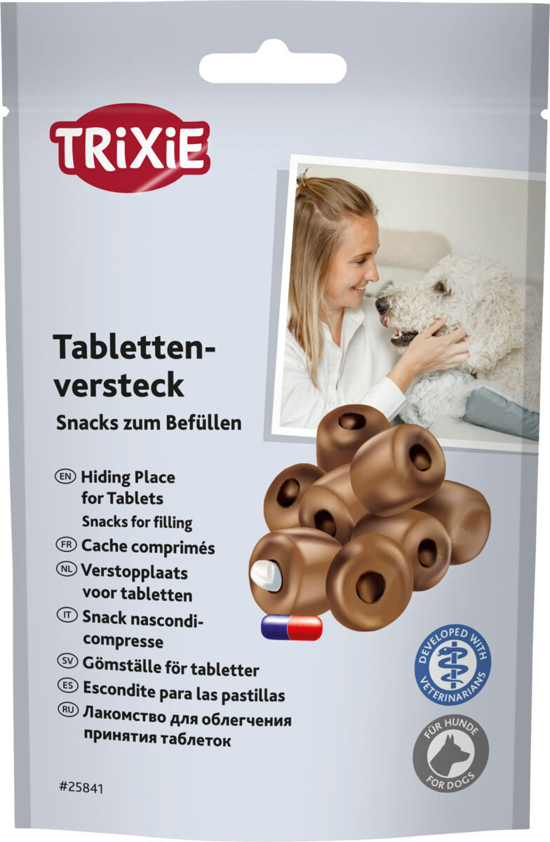 TRIXIE Tabletten-Versteck Hundesnack – Snack zum Befüllen, mit Tierärzten entwickelt, 100 g