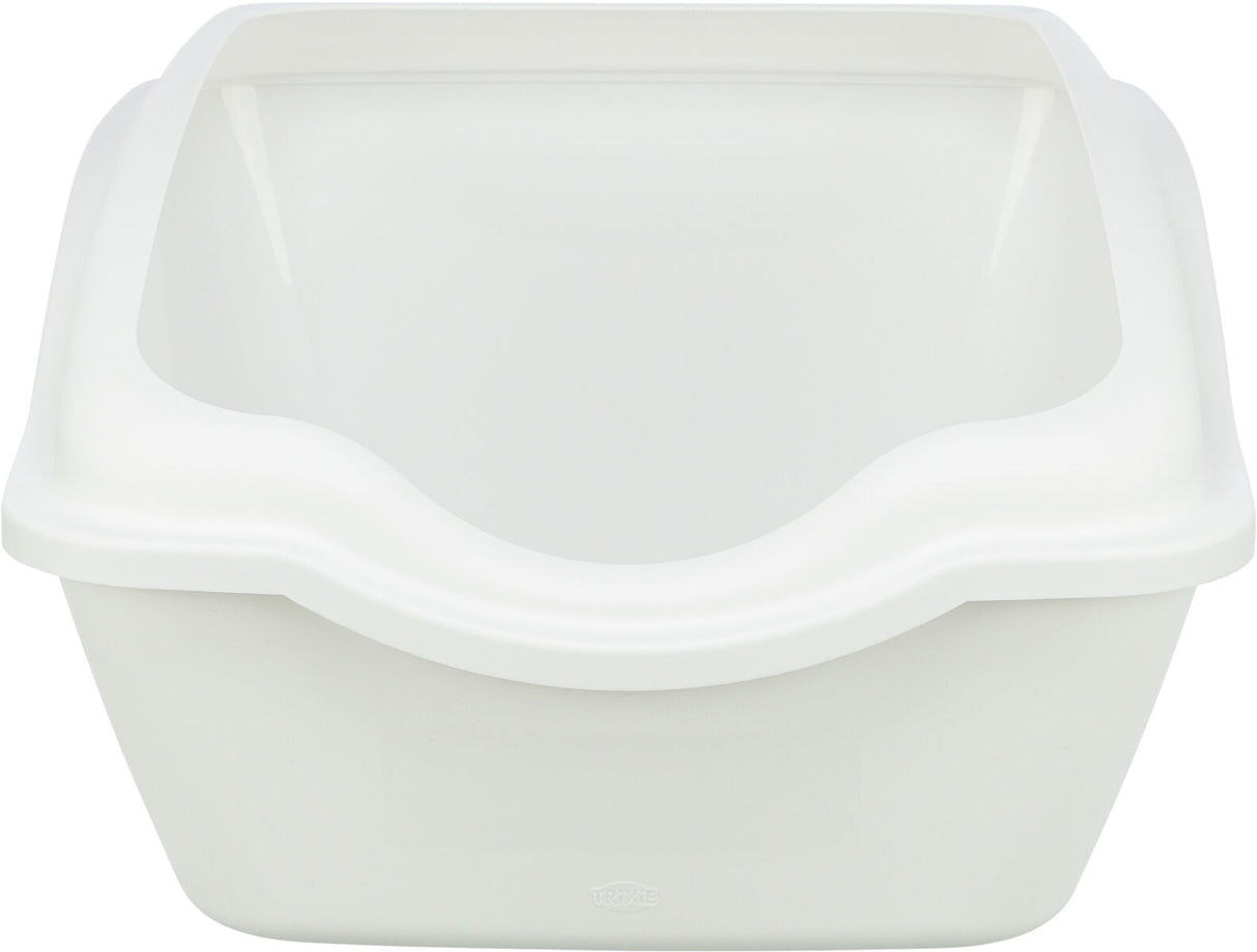 TRIXIE Cleany Cat Katzentoilette mit Rand – hohe Umrandung, Easy-Click, rutschfest, 54×45×21 cm