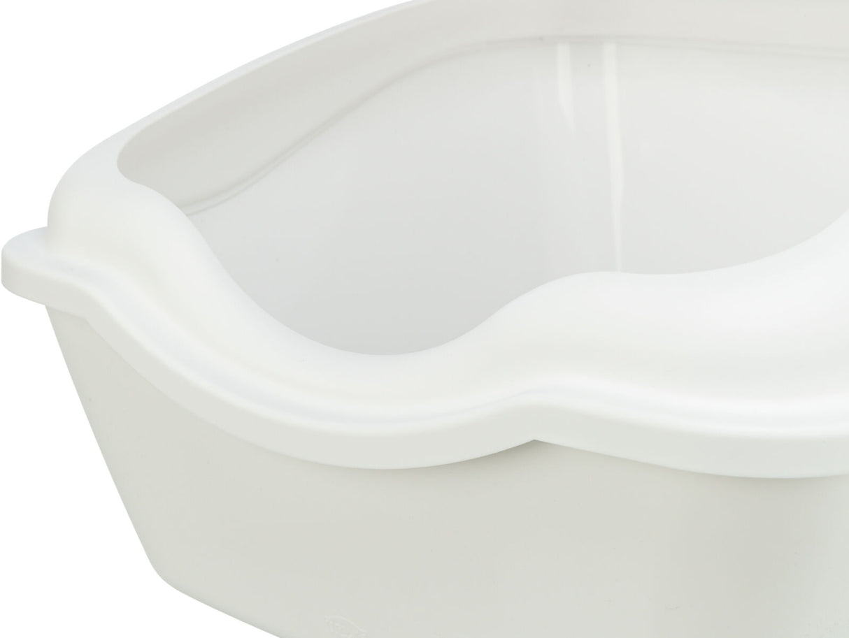 TRIXIE Cleany Cat Katzentoilette mit Rand – hohe Umrandung, Easy-Click, rutschfest, 54×45×21 cm