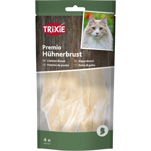 TRIXIE PREMIO Chicken Tenders Katzensnack – 100 % Hühnchenfilet, 4 St./70 g