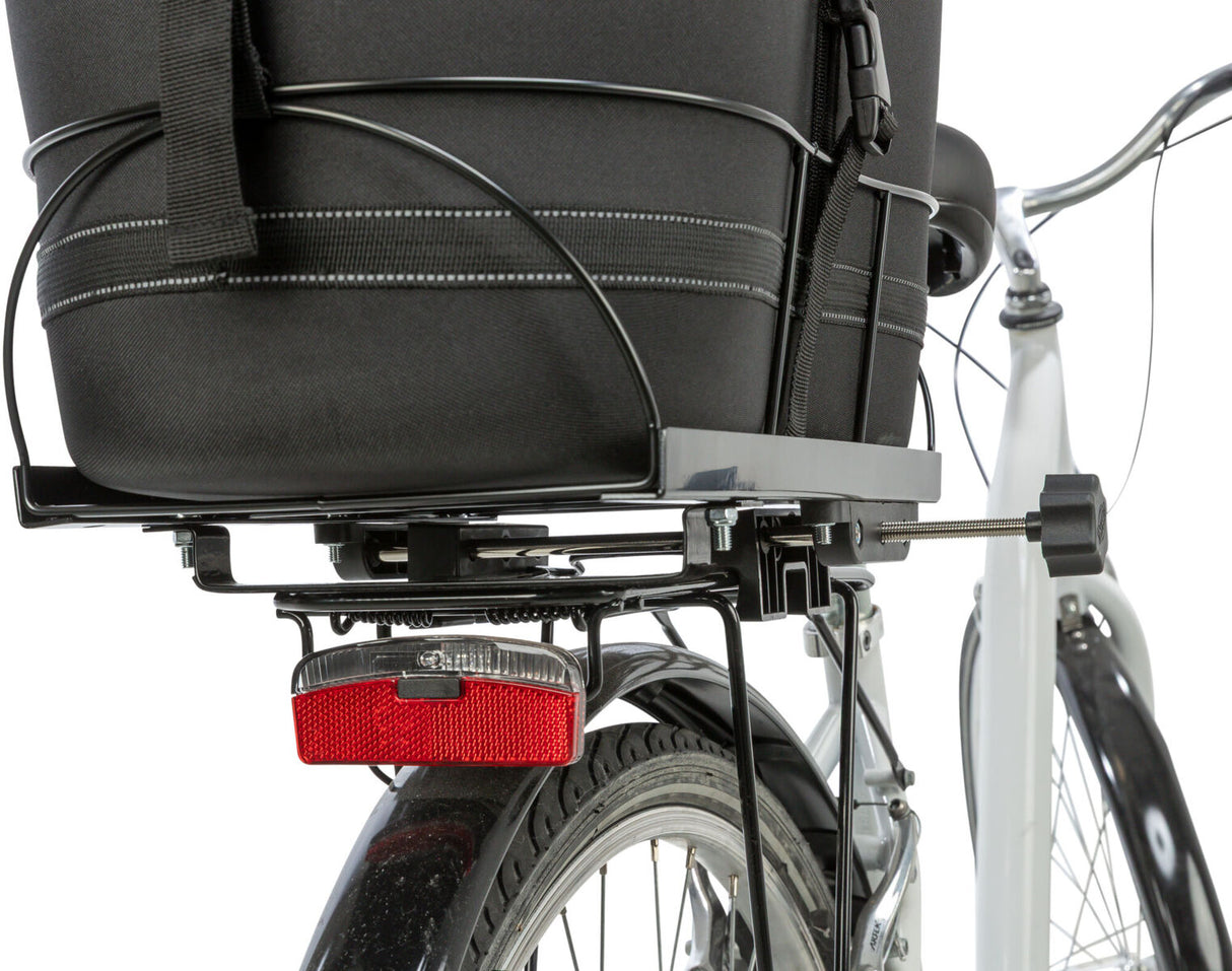TRIXIE Hundefahrradkorb Gepäckträger – bis 6 kg, Netz-Abdeckung, Kurzleine, schwarz