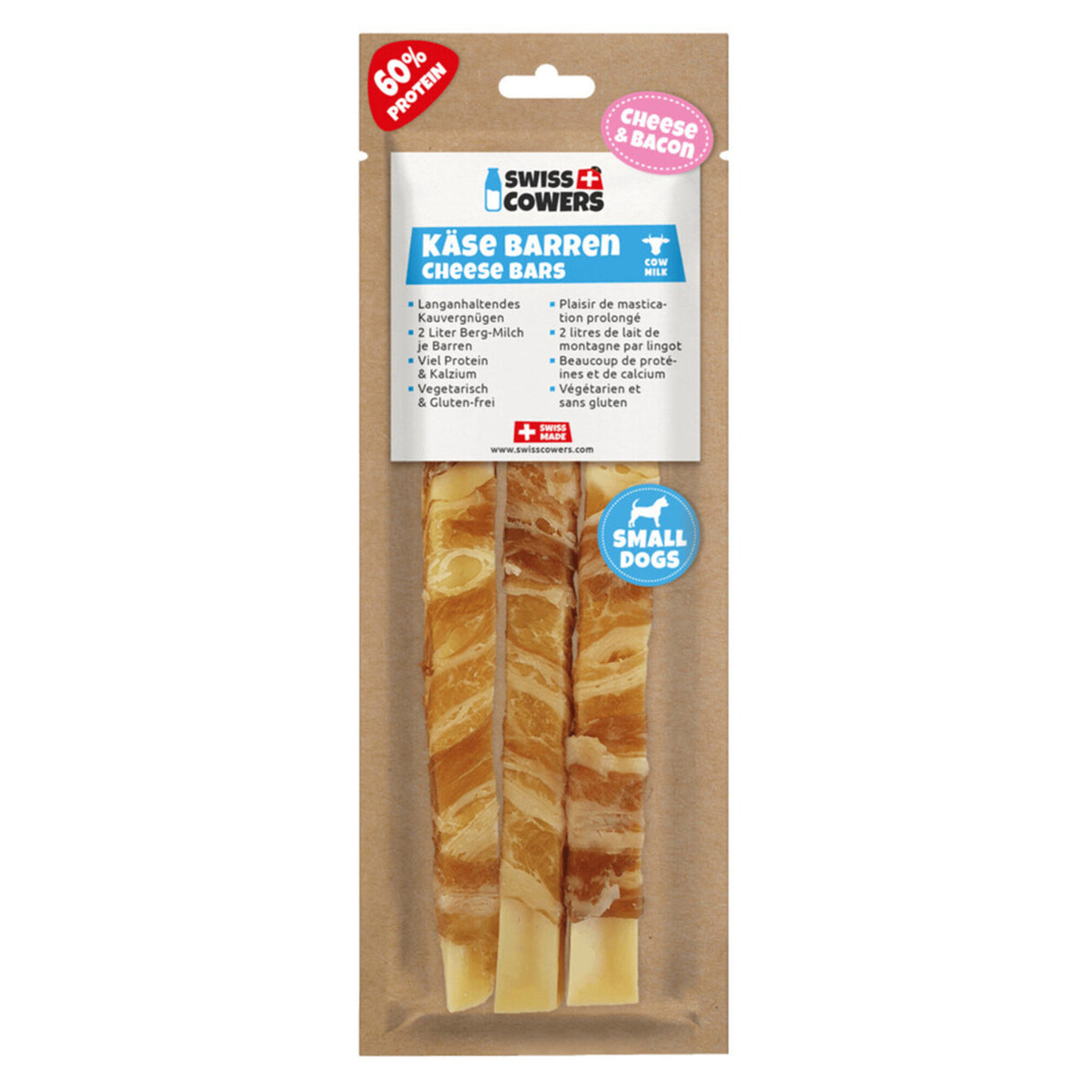 Kaukäse Stangen für Hunde, Käse Barren mit Fleisch